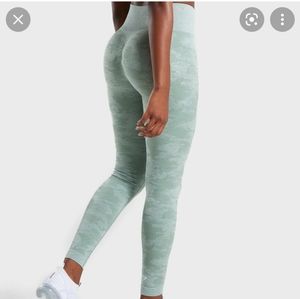 Gymshark sage green camo leggings